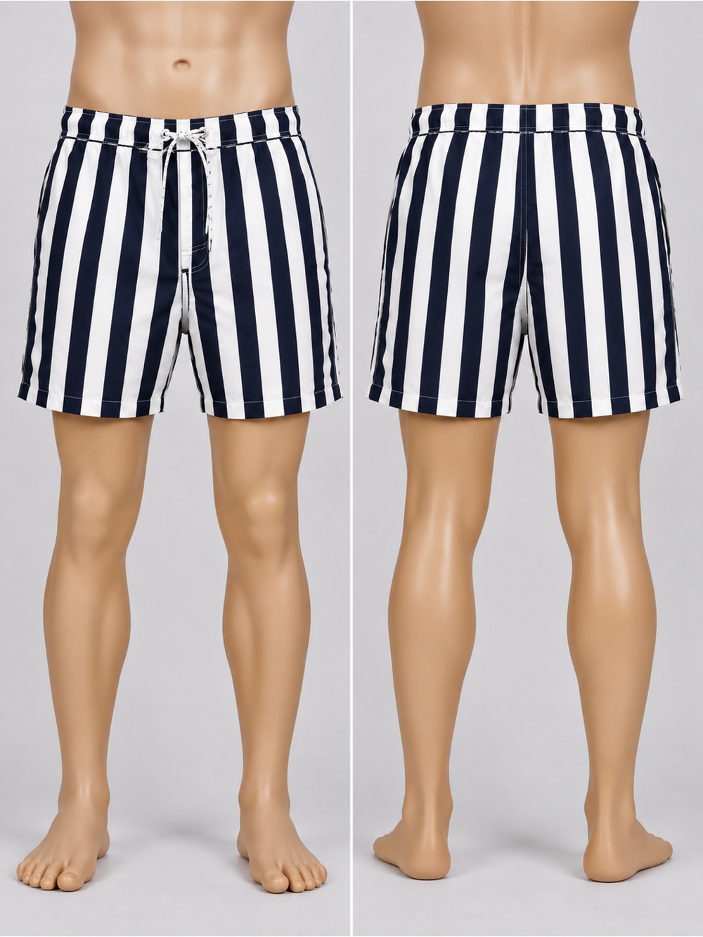 Target 🎯 Goodfellow & Co Navy and White Vertical Stripe Swim Trunks